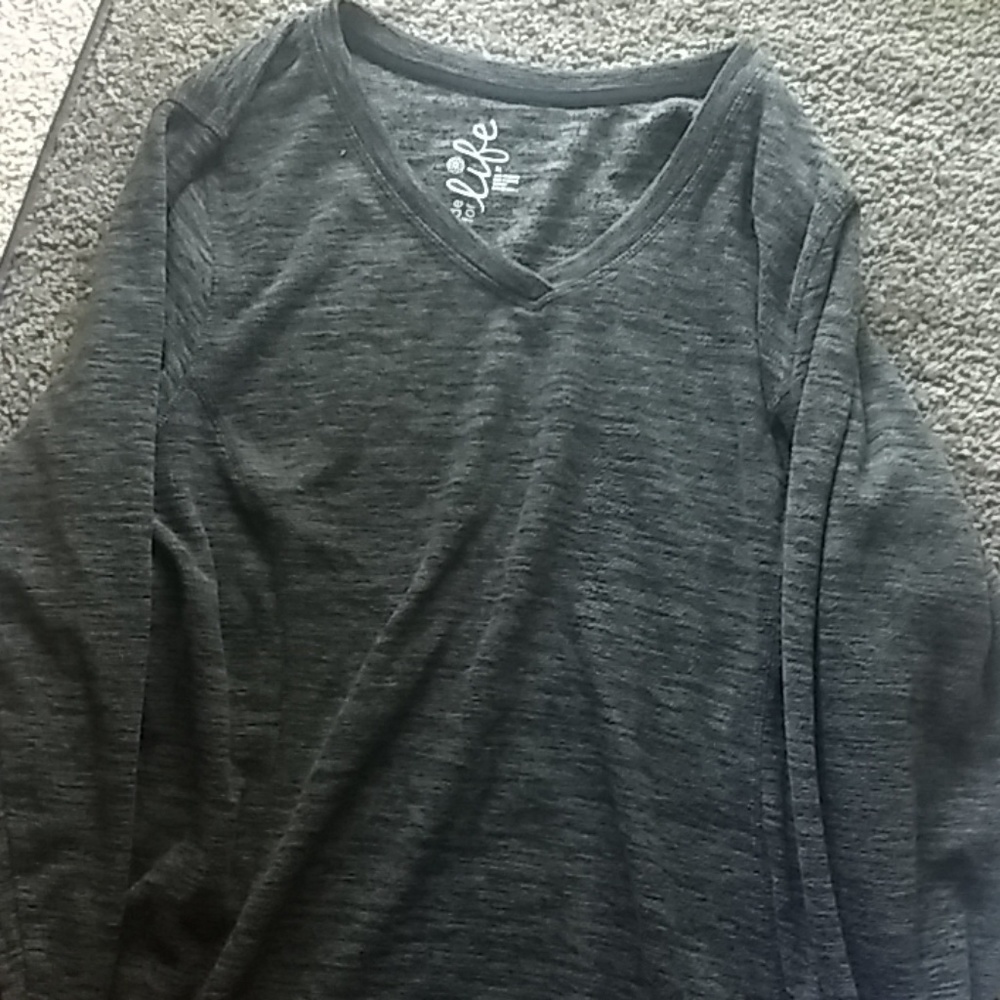 Gray V-neck Sweater